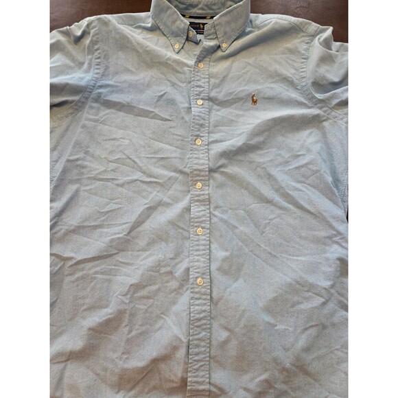 Ralph Lauren Men's Shirt L Button Down Blue Preppy Old Money Large - Picture 7 of 7